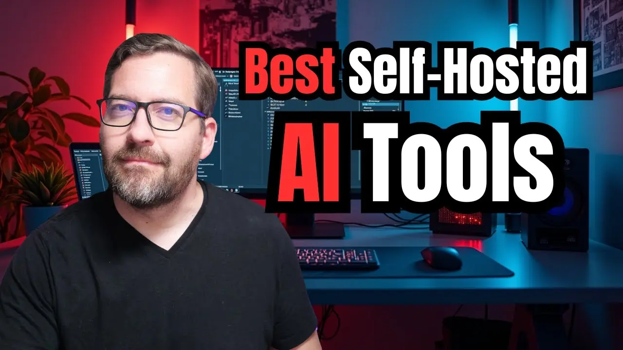 Home lab server setup running locally-hosted AI tools for privacy-focused computing.